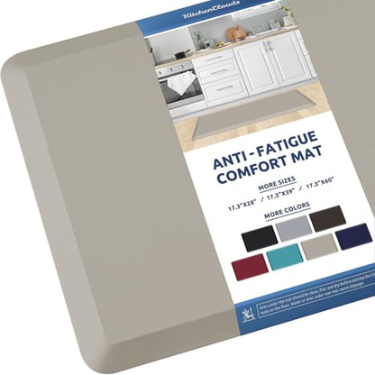 Kitchen Mat Cushioned Anti Fatigue Rug Standing and Comfort Floor Mats (Khaki / 39"L x 17.3"W x 0.5"Th)