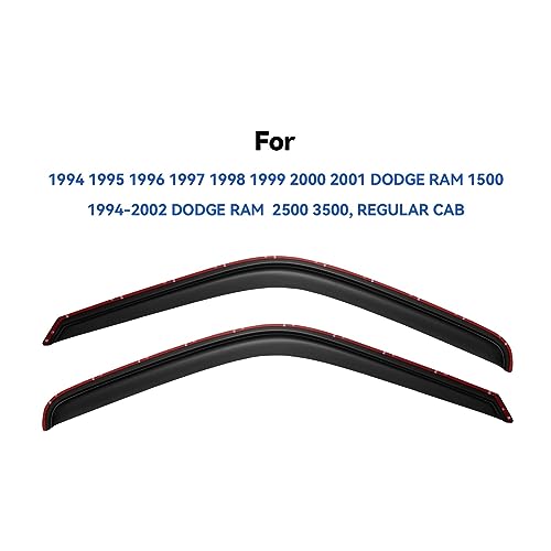 in Channel Window Visors Rain Guards for 1994 (1994-2001 ram 1500-regular cab)