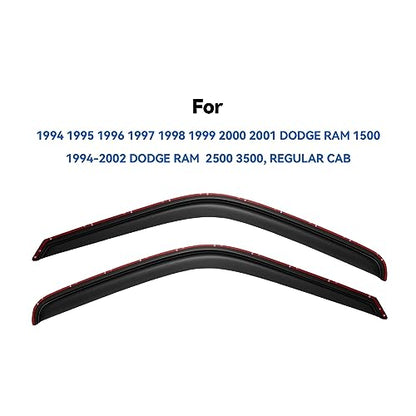 in Channel Window Visors Rain Guards for 1994 (1994-2001 ram 1500-regular cab)