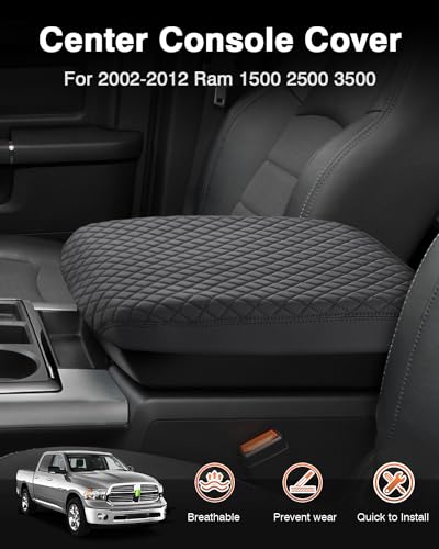 Custom Fit for Center Console Cover 2002 (Size for Dodge Ram 1500 2500 3500 2002-2012)