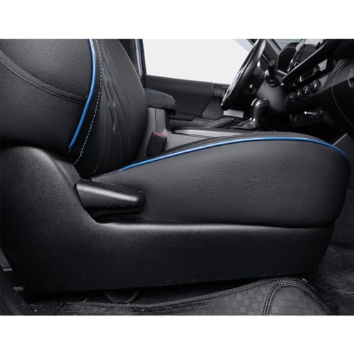 Custom Fit Tacoma Rear Car Seat Covers for Toyota Tacoma (Leather (Black with Red Trim) / 2024-2026 Tacoma (Petrol) Only 2nd Row)