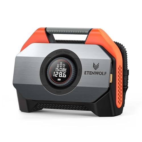VORTEX S6 Tire Inflator Portable Air Compressor (Vivid Orange / 19200 Mah)