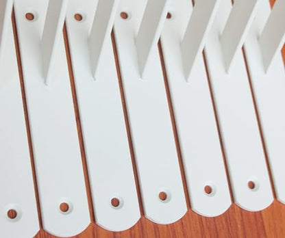 16 Pack L10 x H 8" White Heavy Duty Shelf Brackets with Screws Metal Shelf Brackets Shelf Support Angle Brackets for Shelves L Brackets Heavy Duty Floating Shelf (16 Pack-White / 10''x8'')
