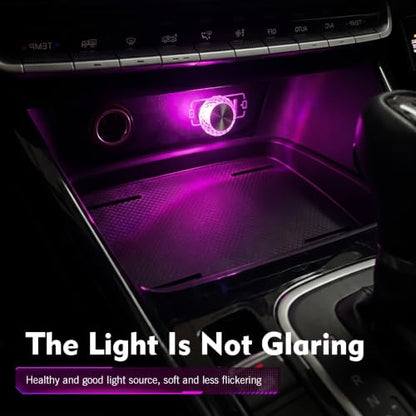1 PC Mini Crystal USB Car Ambient Lighting (Purple / 1 PC)