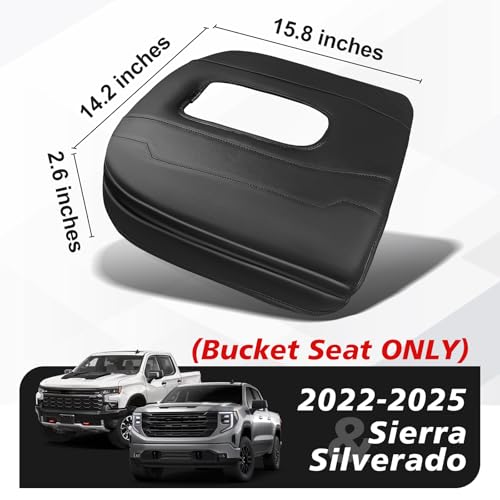 Armrest Cover for Silverado Sierra 2022 (1) 22-26 |Silverado & Sierra| Bucket Seat, +Thick)