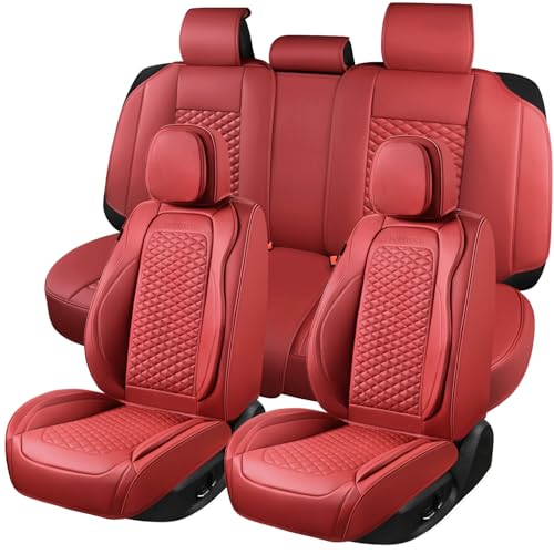 Car Seat Covers Full Set (5 Pack / Burgundy)