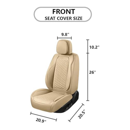 Car Seat Covers Full Set (2 Pack / Beige)