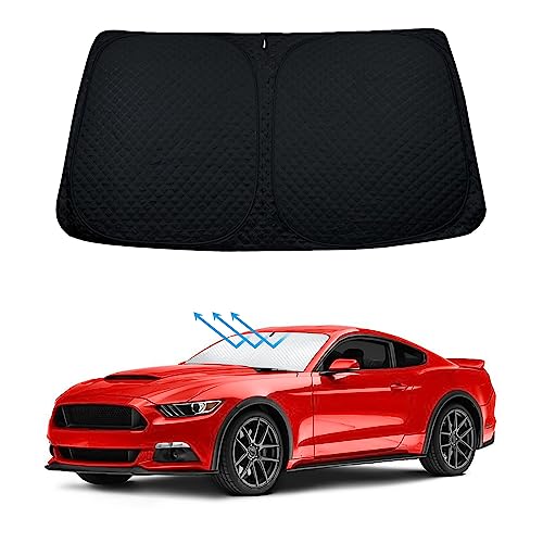 Windshield Sun Shade Compatible with Ford Mustang 2015 (for Ford Mustang 2015-2023)