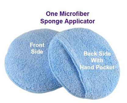 Microfiber Applicator Sponge & 2 16in Towels (1 Microfiber Applicator + 2 Towel)