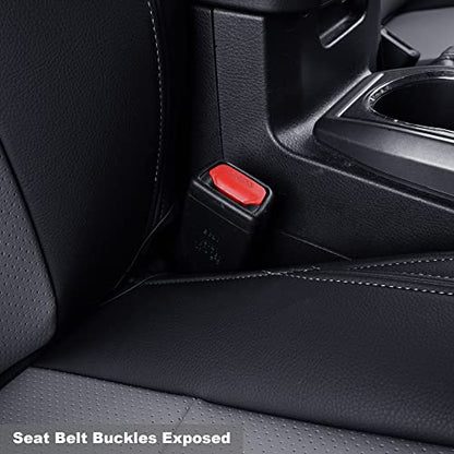 2 Front Tacoma Seat Covers Custom Fit 2016 ((2016-2023) Front Only / Black & Gray)