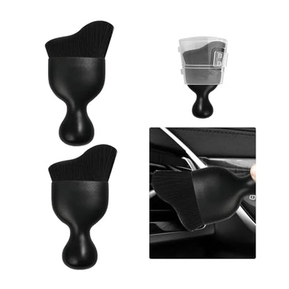 2 PCS Car Detailing Brush (Black / 2 PCS)
