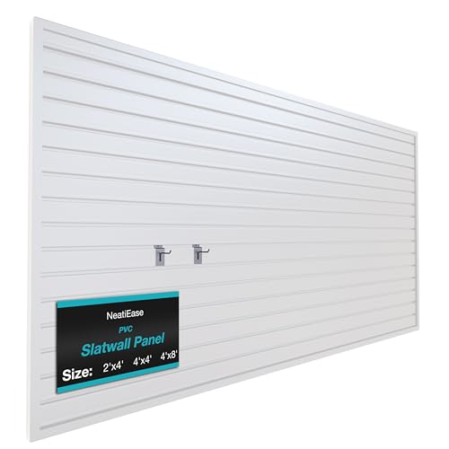 Slatwall Panel Wall Storage Systems (4x8ft / White)
