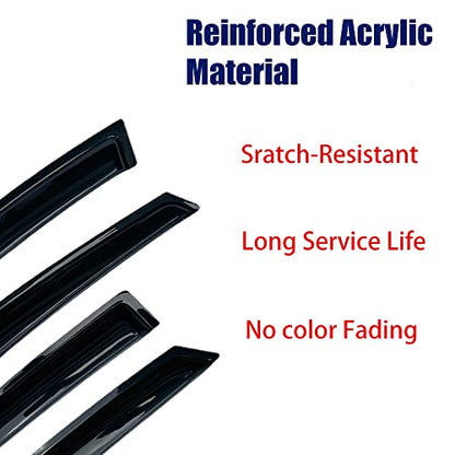 2PCS Side Window Wind Deflectors for Silverado (Silverado/Sierra Regular Cab)