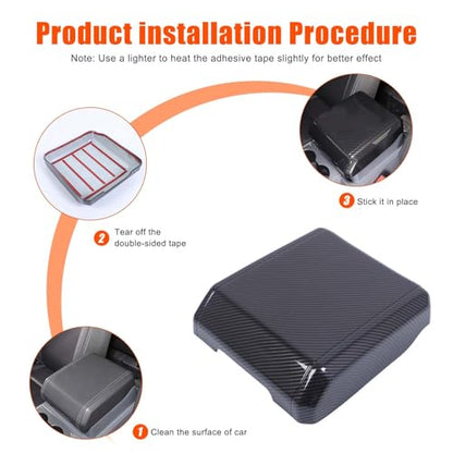Armrest Box Cover Center Console Pad Compatible with INEOS Grenadier 2020 (Carbon Fiber)