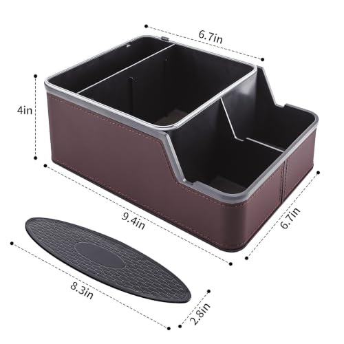 Car Seat Organizer with Compartments (Brown)