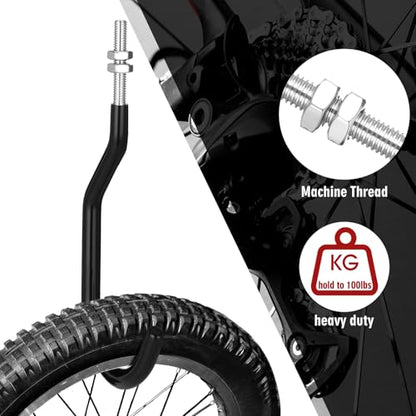 4 Pcs Machine Thread Bicycle Storage Hook (2.17 Inch / Black)