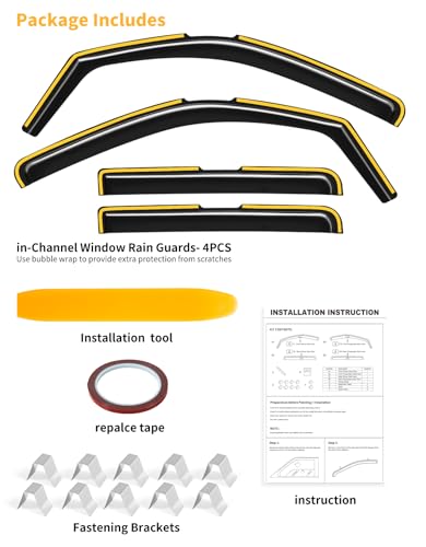 Window Visors Rain Guards for Nissan Frontier Crew Cab 2022 (Fit for 2022-2026 Frontier Crew Cab)