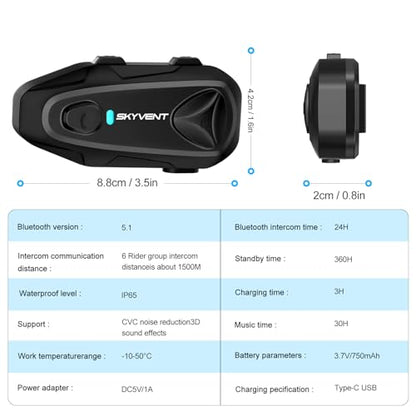 Q4 Motorcycle Bluetooth Communication System Headset Intercom (Q4)