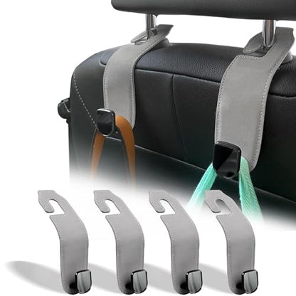 Car Seat Headrest Hook (Gray / 4 Pack)