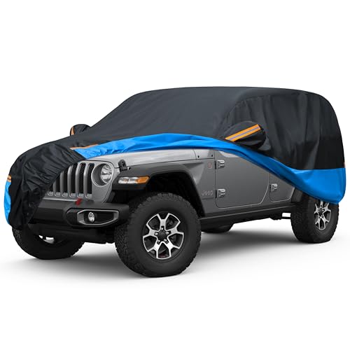 Car Cover Waterproof All Weather Outdoor Windproof Dustproof UV Protection Fit SUV (3 SUV Car Cover / S3-Fit Suv Length 191-201 inch)