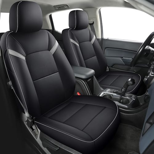 Chevy Colorado Seat Covers ((2023-2025) Full Set / Black&Gray)