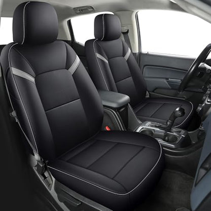 Chevy Colorado Seat Covers ((2023-2025) Full Set / Black&Gray)