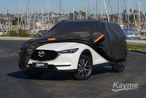 7 Layers Waterproof SUV Car Cover for Mazda CX5 CX50 2012 (PE-Black / Custom Fit Mazda CX-5)