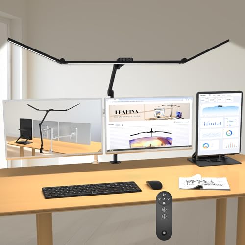 3000 Lumen Ultra Bright Architect Desk Lamp with Clamp (Black)