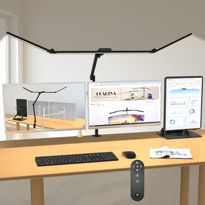 3000 Lumen Ultra Bright Architect Desk Lamp with Clamp (Black)