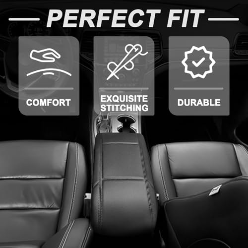 Armrest Cover for Jeep Grand Cherokee 2011 (32) 11-21 |Grand Cherokee| Black, Regular)