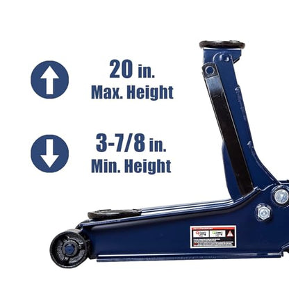 Hydraulic Floor Jack with Dual Quick Lift Pump (New Sapphire Blue / 4 Ton / 2026 New Model)