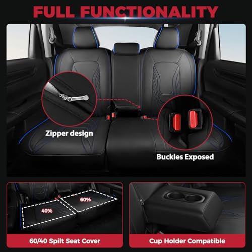 Seat Covers for 2023 (Black & Blue / CR-V 2023-2026 Full Set)