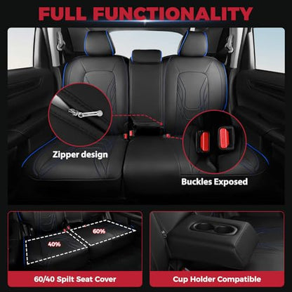 Seat Covers for 2023 (Black & Blue / CR-V 2023-2026 Full Set)