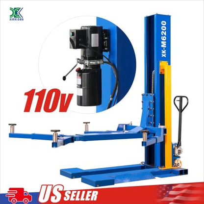 Mobile Car Lifts 6200 lb Capacity Single Post Lift M6200 110V (Model: M6200-110V)