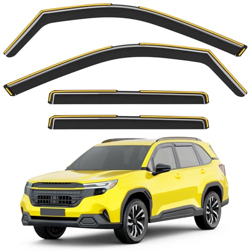 in Channel Window Visors Rain Guards for Subaru Forester 2025 2026 (2025-2026 Subaru Forester)