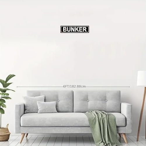 BUNKER SPACE Metal Tin Street Sign Bar Cafe Garage Cave Home Room Wall Bathroom Farmhouse Garden Porch Patio Decor (BUNKER)