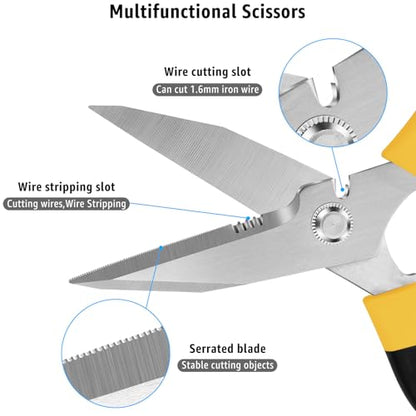Utility Scissors All Purpose heavy duty 8 (Yellow)