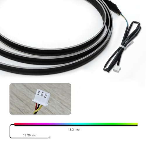 Dreamcolor 43‑Inch Acrylic Car Interior LED Strip Light (Dreamcolor 43.31 inch)