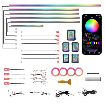 Ambient Lighting Car Interior LED Strip Lights 22 (22in1-110CM)