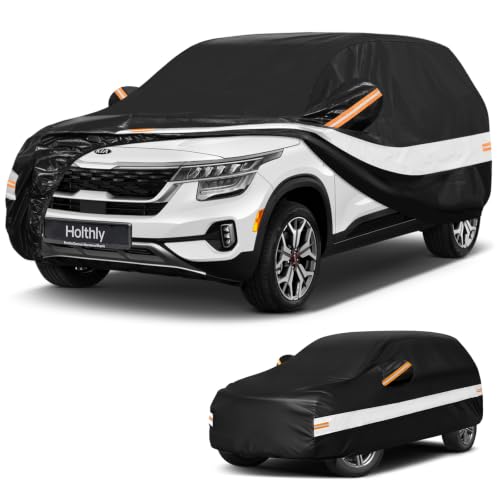 10 Layers SUV Car Cover Custom Fit for Kia Seltos (Black Gray / Custom Fit for Kia Seltos)