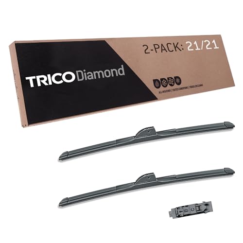 Diamond 21" + 21" Super Premium Automotive Replacement Windshield Wiper Blades (21" + 21" Pair Pack / Ultimate)