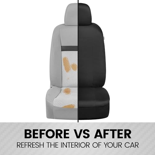 PolyPro 2 Pack Front Car Seat Covers Set in Black (2 Fronts Only-Black)