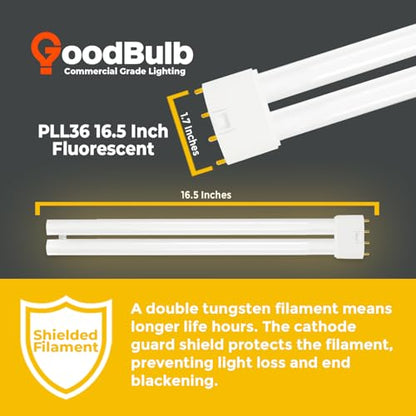 PLL36/827 | 36W 16.5" Twin Tube Compact Fluorescent Light Bulb | 4-pin 2G11 Base 2700K Soft White 2400 Lumen | 36000 Hour Long Life Biax | Pack of 10 (2700k / 10 Count (Pack of 1))