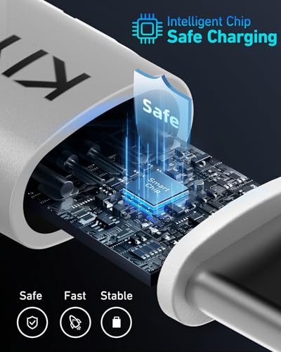 USB A to USB C Cable Fast Charging 66W (3FT - 2Pack / USB A to USB C / Silver)
