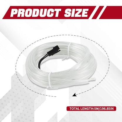 EL Wire Interior Car LED Strip Lights (Ice Blue / USB)
