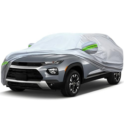 6 Layer Full Car Cover is All (Green reflective strip / 11/ S-S For SUVs-Length ( 167"-180" ))