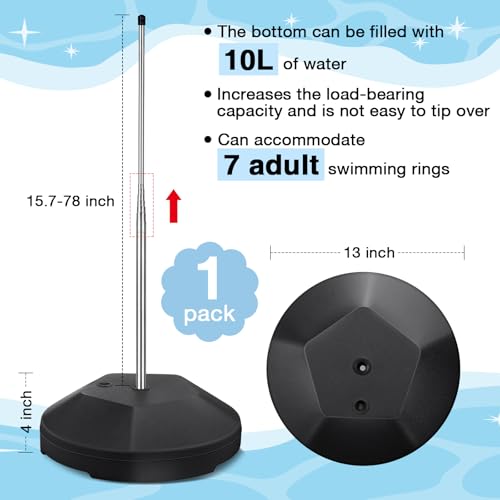 Pool Float Holder Storage Organizer Outdoor (13 x 78 in / Black)