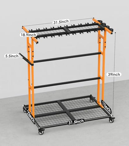 Garage Organization with Wheels (Orange)