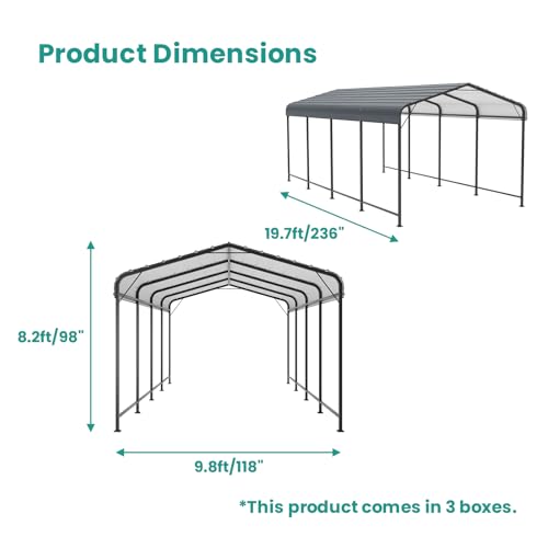 Reinforced Metal Carport (10 x 20 ft)