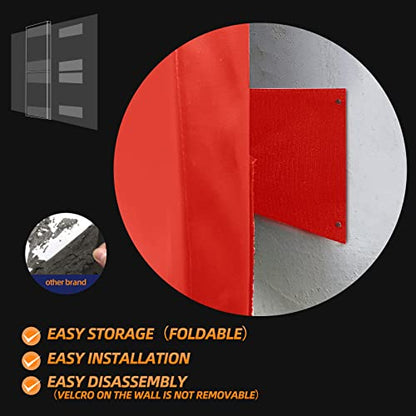 4 Pack Wall Protection Pads 2" Thick Foam Wall Padding (60" x 20" x 2" / 4 PACK / RED)